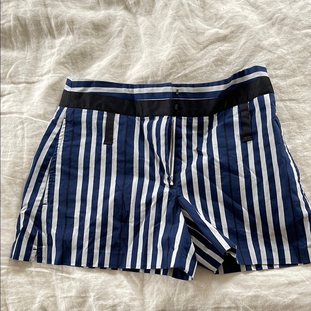 Rag and Bone Striped Blue and White high waisted Women's Shorts